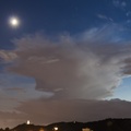 Moon and Cumulonimbus cloud